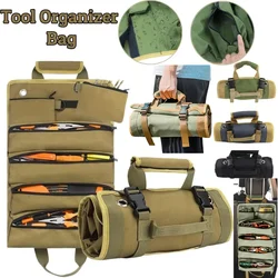 Multi-Purpose Tool Bag Portable Tool Roll Organizer Space-Saving Multi Pocket Hardware Tools Pouch Roll UP Tools Organizer Bag