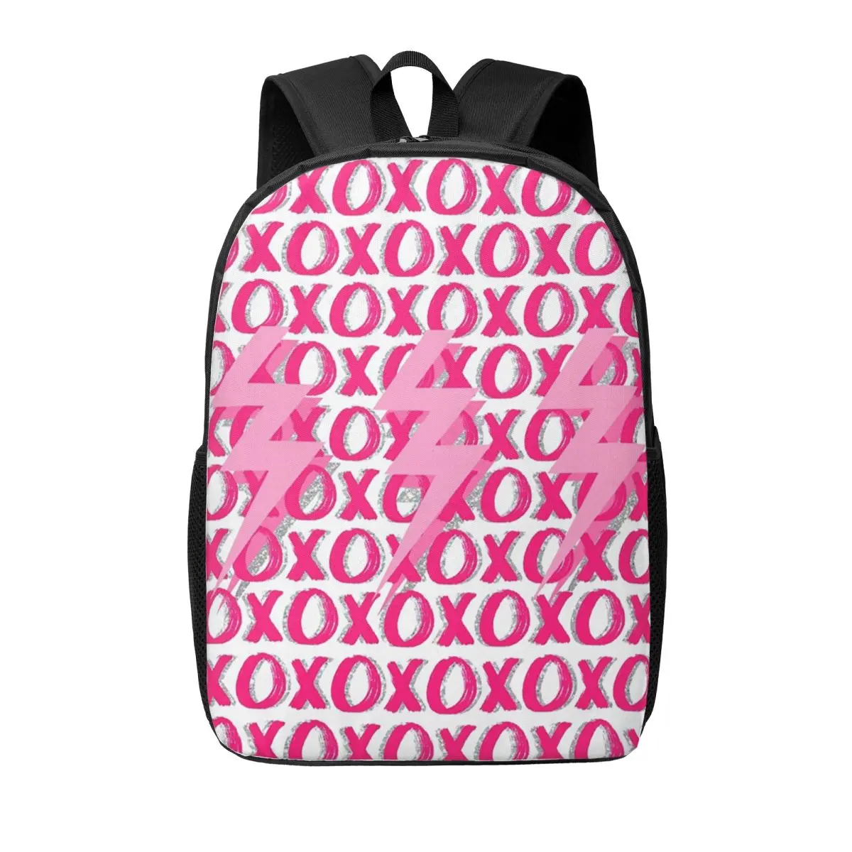 

Xoxo Lightning Bolts - Pink Woman Backpacks Boys Girls Bookbag Children School Bags Portability Laptop Rucksack Shoulder Bag