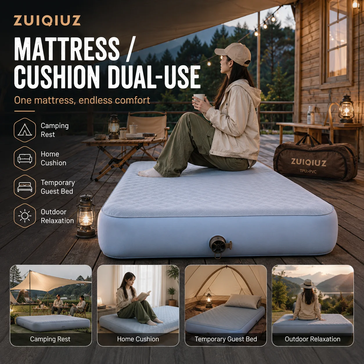 Kasur Udara Tiup untuk Berkema - Bed Outdoor Camping ulasan dan harga