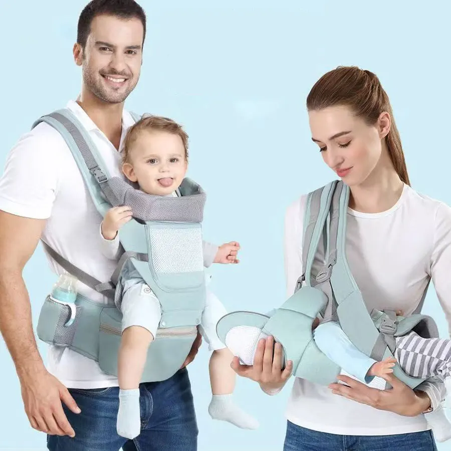 

Baby Carrier Waist Stool Can Store Baby Waist Stool Front and Back Dual-use Double Shoulder Baby Carrying Artifact