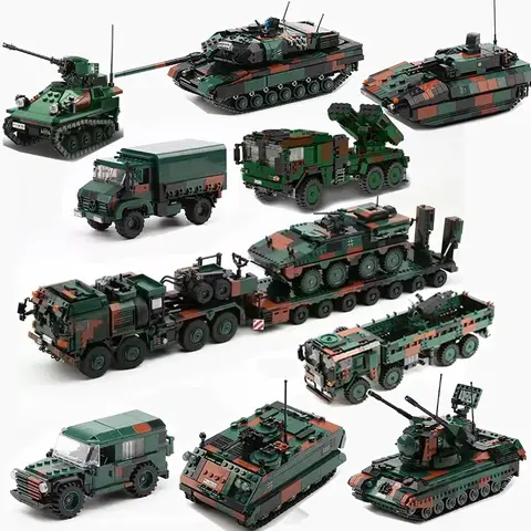 Militär ww2 Cannon Assault Gepanzertes Fahrzeug Kampfpanzer Auto LKW Armee Waffe Bausteine Sets Modell Jungen Spielzeug für Kinder Geschenk
