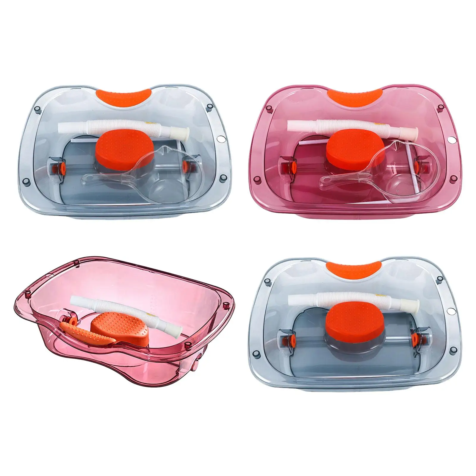 

Hair Washing Basin Shampoo Bowl Portable Lightweight Rinse Basin Hair Washing Tray for at Home Bedside Kids Injured Patients