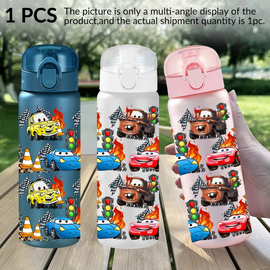 قطعة واحدة من زجاجة مياه بلاستيكية بنمط Lightning McQueen سعة 26 أونصة، كوب ماء رياضي خارجي هدية عيد ميلاد/عودة للوطن