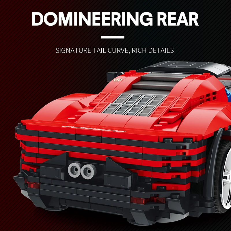 1：16 Ferra Daytona SP3 Technical Car Building Blocks City Red Sports Racing Vehicle Bricks Construction Toys For Kids Boys Gifts