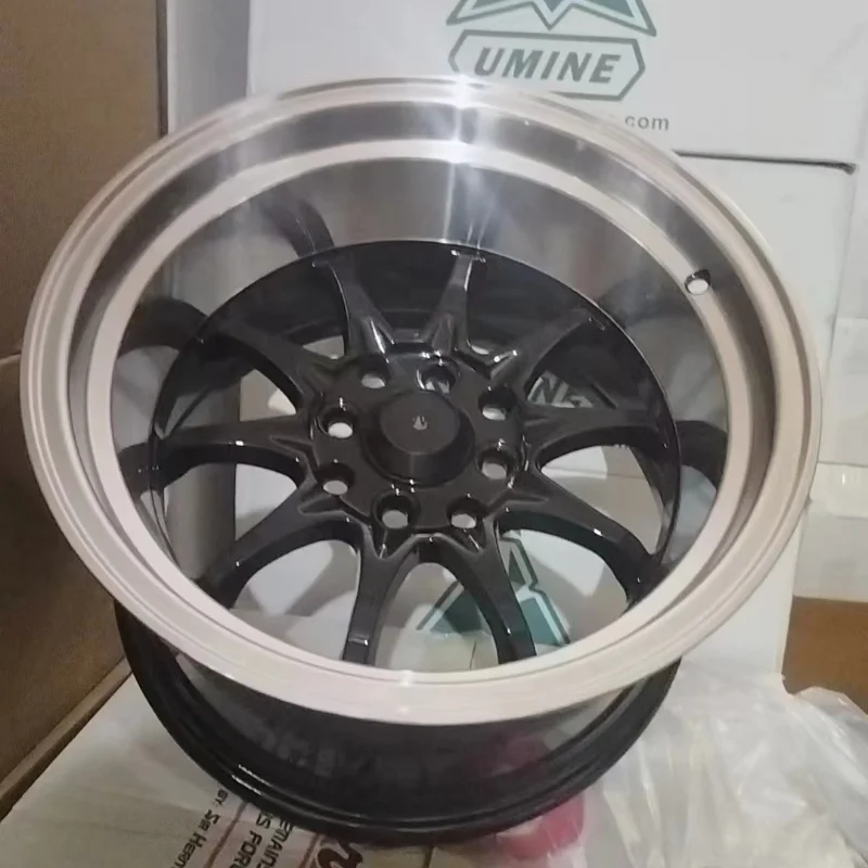 

4 Holes Deep Dish Car Wheel Rim Black 15 Inch 4x100 4x114.3 Suitable for Car Modification of Various Brands