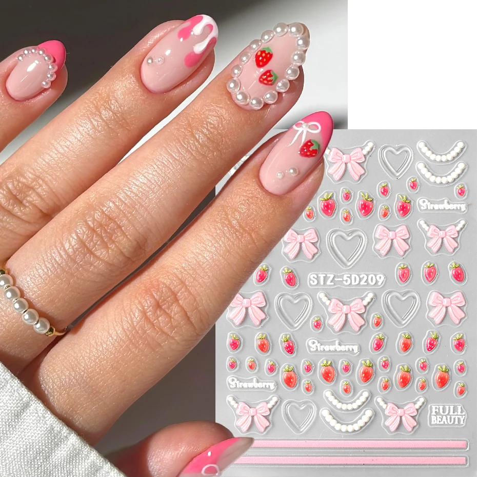 2 шт. наклейки для ногтей с кл – обзор и цена Nail Art Strawberry