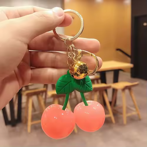 Cherry Charm Handbag Pendant Keychain for Women's Exquisite Internet-famous Crystal Cherry Bag Accessories High-Grade Pendant - Image 11