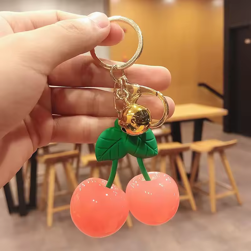 Cherry Charm Handbag Pendant Keychain for Women's Exquisite Internet-famous Crystal Cherry Bag Accessories High-Grade Pendant - Image 11