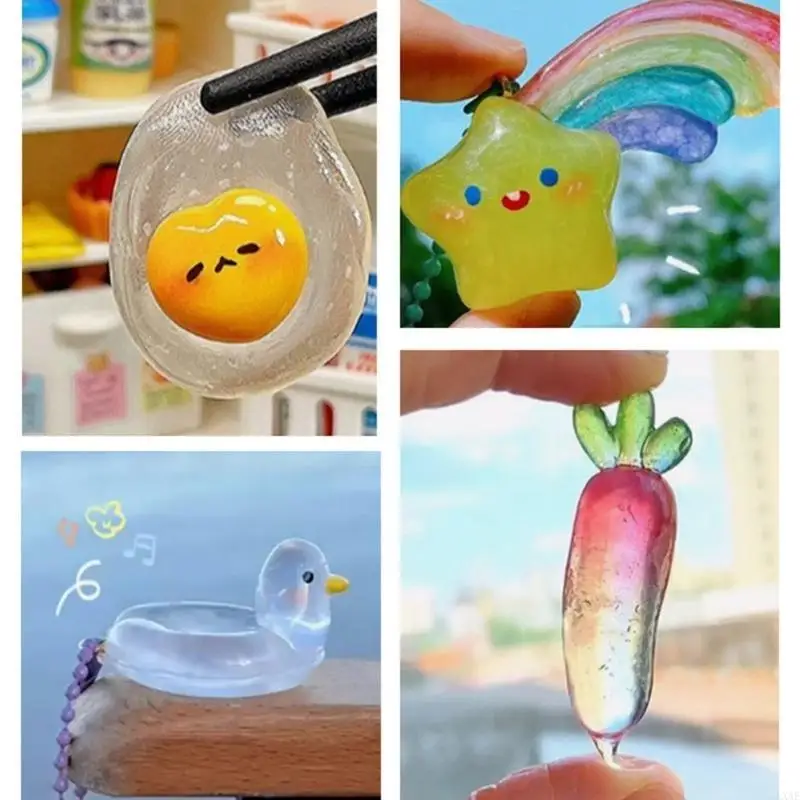 Clear UV Clay Creative Model Kneading for Beginners DIP Resin Jewelry Making Accessory for Enthusiasts