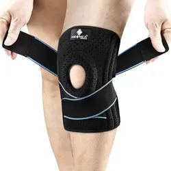 Knee Brace with Side Stabilizers for Meniscus Tear Knee Pain ACL MCL Injury Recovery Adjustable Knee Support for Men and Women