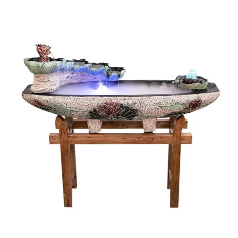 

Flowing water ornament fish tank living room small landscaping decoration cycle