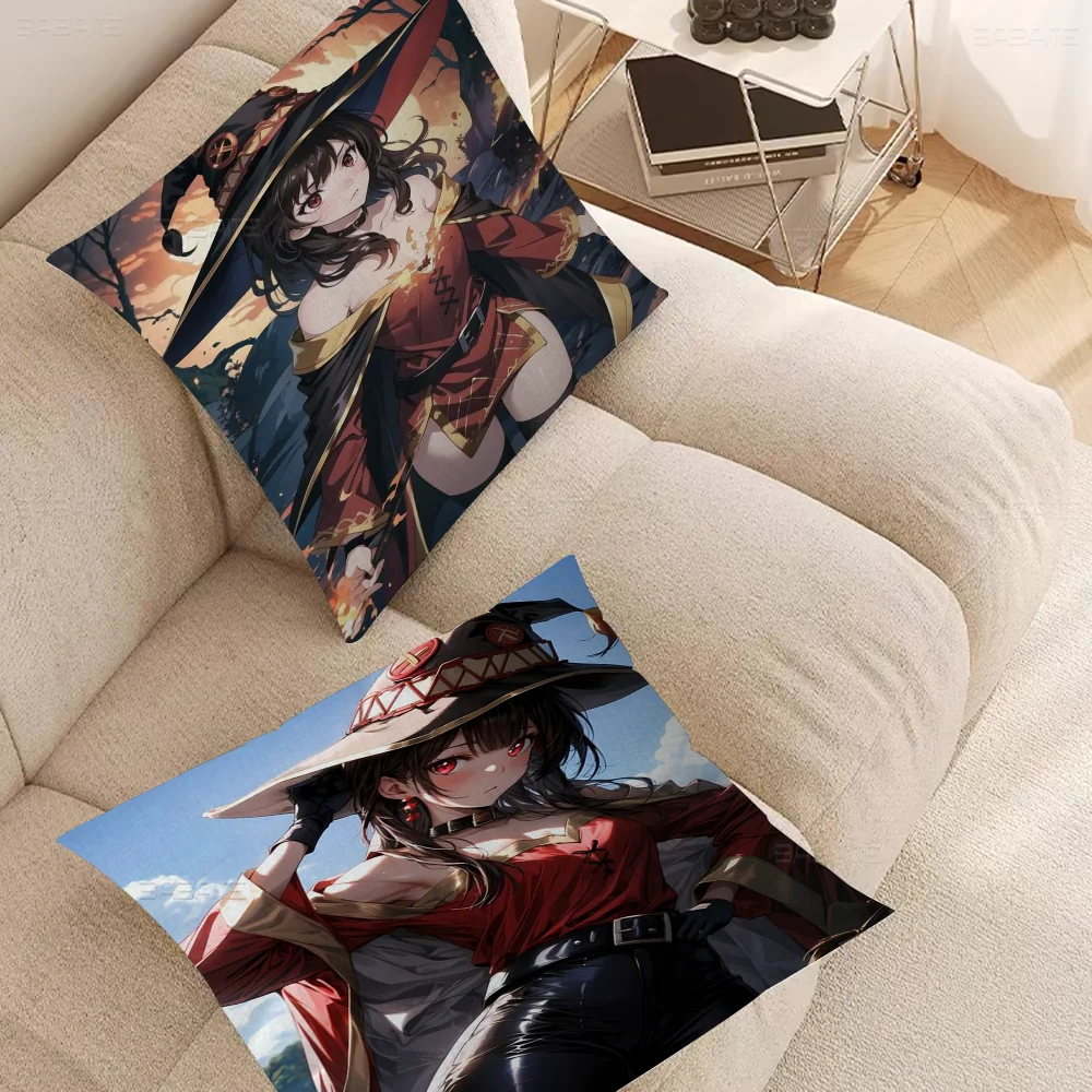 Konosuba Personalized Picture Text Home Decorative Pillows Household Gifts 45x45cm