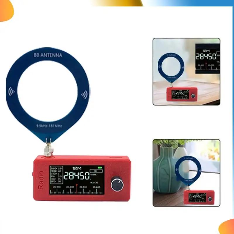 

B48A Compact SI4732 Full Band Radio Receiver 10Khz-180Mhz Mini Pocket Radio LSB USB, AM, FM, Withantenna Foron-The-Go Listening