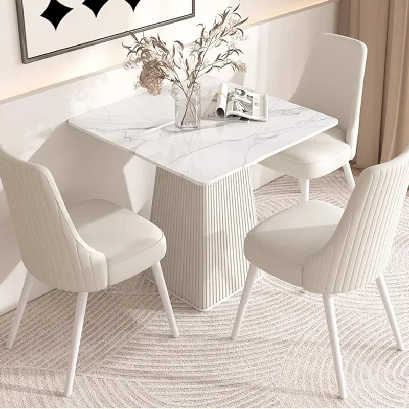 Pop Mahjong Marble Dining Table Coffee Console Nordic Balcony Space Saving Dining Table Bistro Juegos De Comedor Salon Furniture
