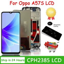 CPH2385 Display Screen With Frame For OPPO A57S A57s LCD Display Touch Screen Digitizer Assembly Repair Replacement Parts