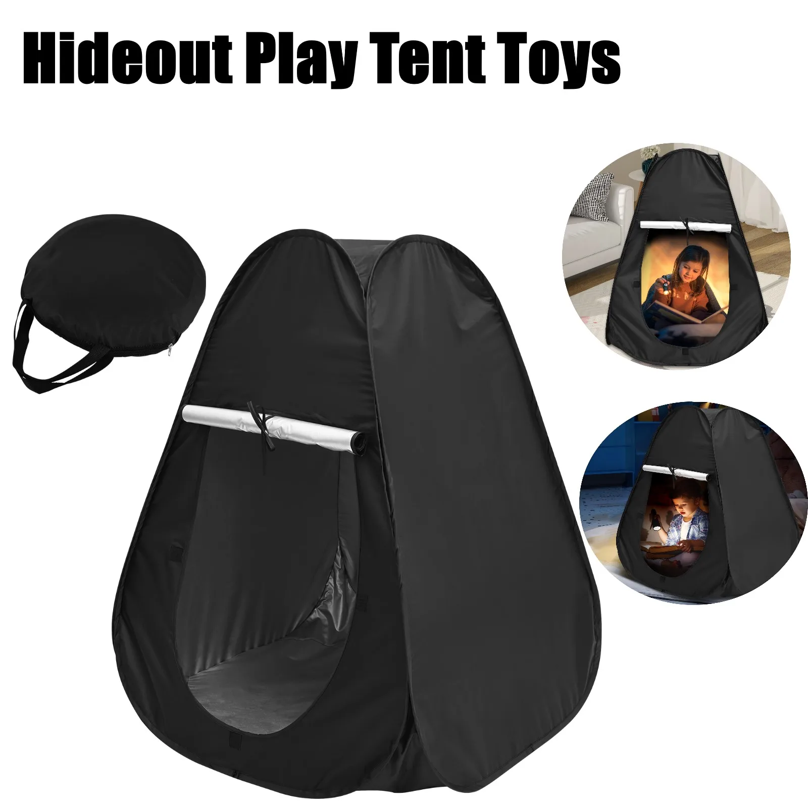 

Sensory Tent for Kids Hideout Play Tent Toys Comfortable Large Blackout Portable Pop-up Play Tent with Storage Bag for Children
