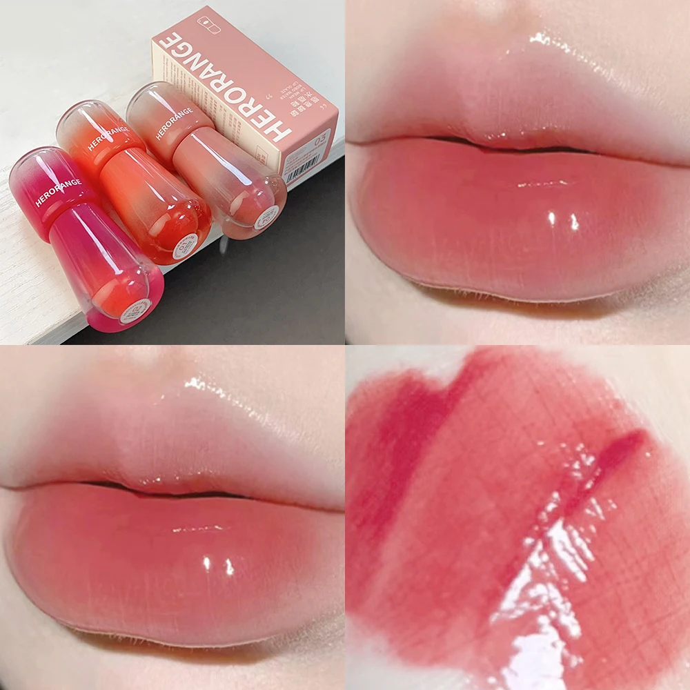 Rouge à Lèvres Hydratant avec Effet Miroir, Gelée de Clip, observateur, Non Collant, Maquillage à l'Eau Durable, Cosmétiques Coréens