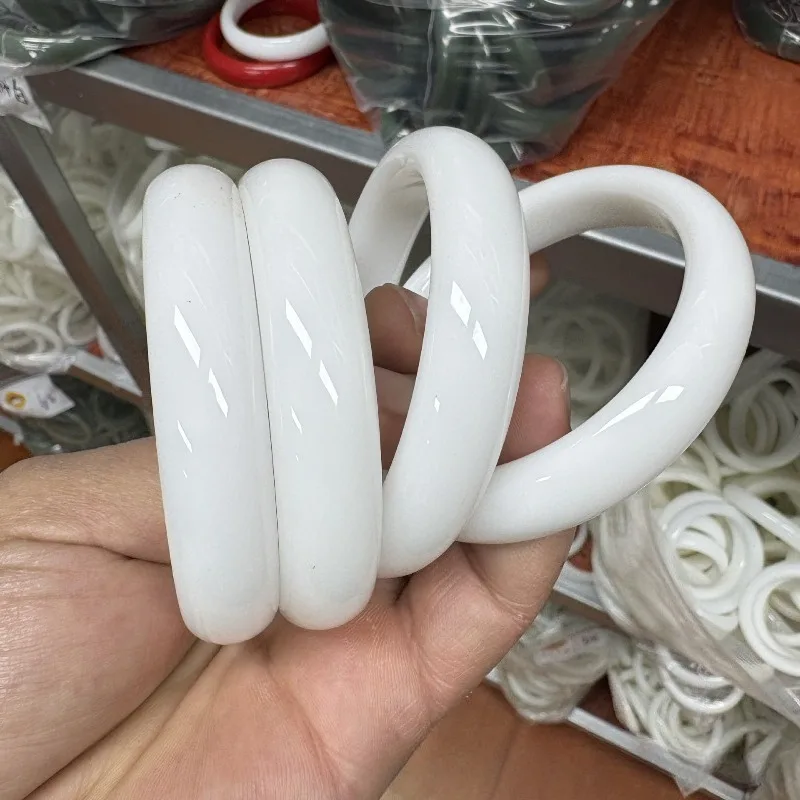 

High quality white jade bracelet Noble temperament fashionable and versatile jade bracelet bangle bangles for women