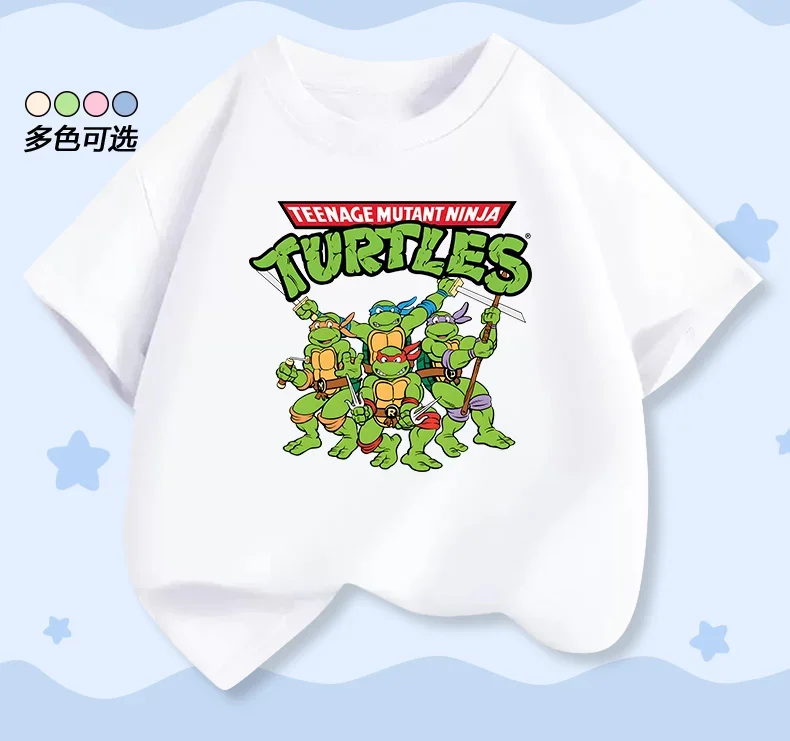 Nickelodeon Nick Ninja Turtles Cotton Short-Sleeved T-Shirt - Spring/Summer New Design - Half-Sleeved - Movie & Game - Boys' Top