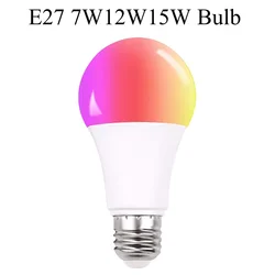 E27 7W12W15W Bulb Lamp Bulb LED RGBW Colorful Smart Changing Light Magic With 24Key Remote Control For Room Home Decor Light