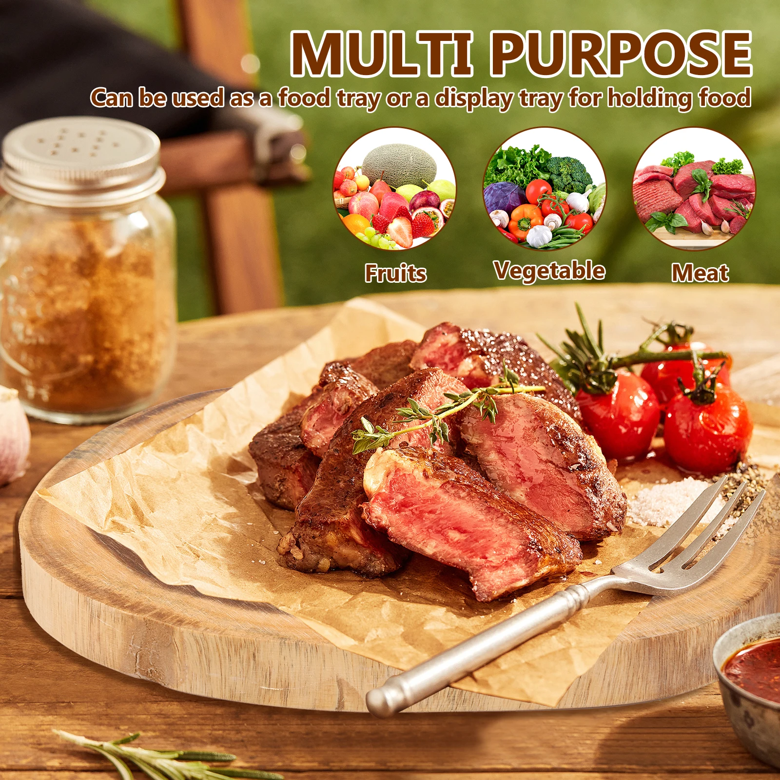 لوح تقطيع لوح تقطيع غير منتظم لوح تقطيع خشب السنط مزدوج الجوانب لوح تقطيع المطبخ متعدد الأغراض للتقطيع #4