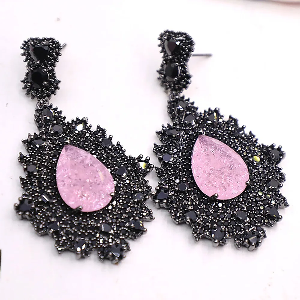 

Missvikki Romantic Sweet Pendnat Earrings For Women Bridal Earrings Cute Shiny Flowers Fashion Girl Gift New Hot Gorgeous