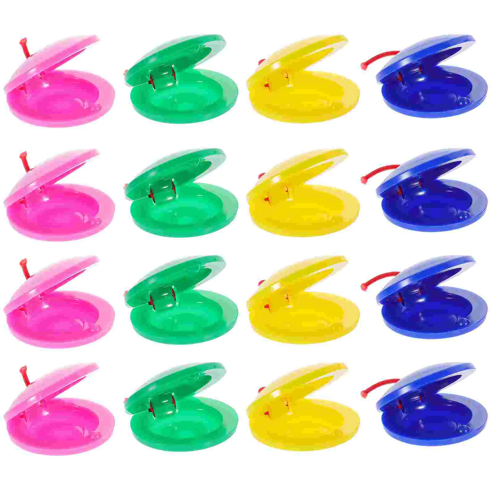 24 Pcs Mini Percussion Soundboard Child Handheld Castanet Pp Castanets for Kids Finger Small