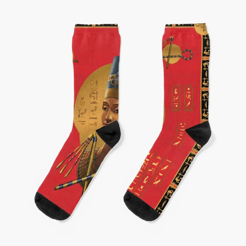 

Red Nefertiti Socks winter valentine gift ideas Socks Woman Men's