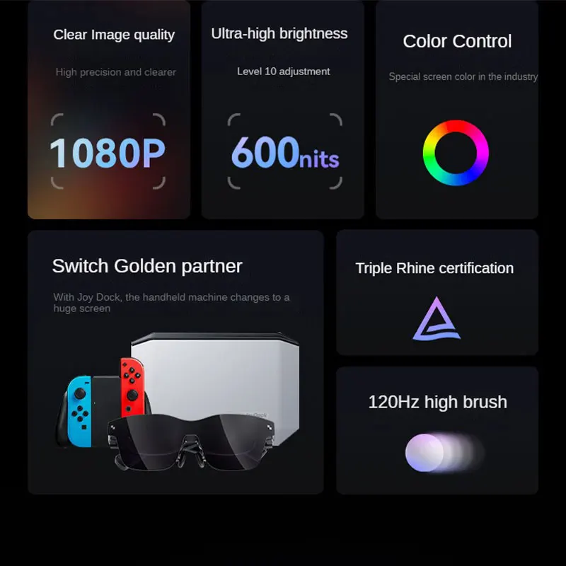 Rayneo Air 2 AR نظارات ذكية HD شاشة عملاقة عرض الهواء 120 هرتز فرشاة عالية شاشة عملاقة محمولة XR نظارات لأجهزة Xbox PS5