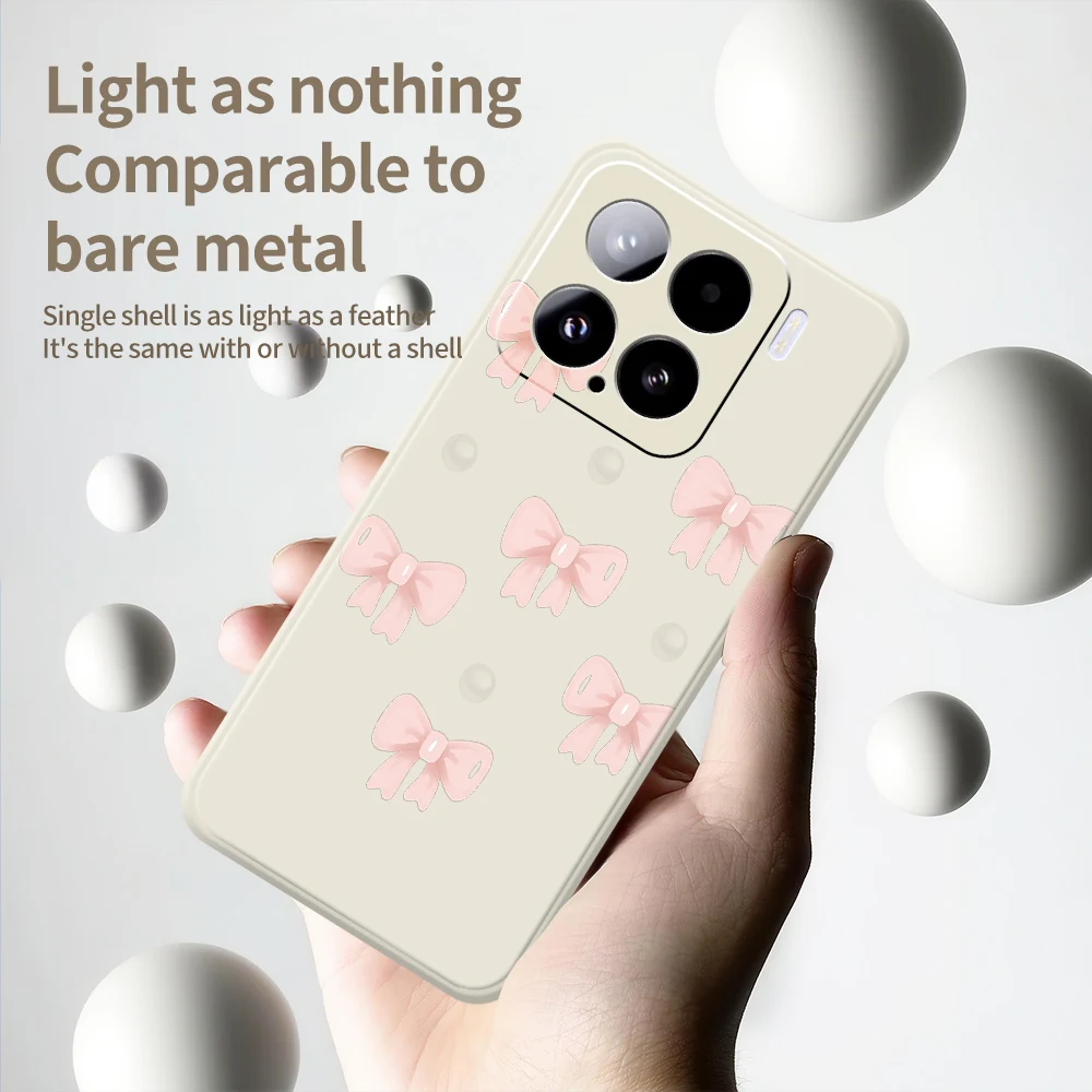 샤오미 미 15 울트라 미 14T 13T 12T 미 11T 프로용 달콤한 리본 폰 케이스 실리콘 충격 방지 커버 샤오미 미 13T 프로 케이스