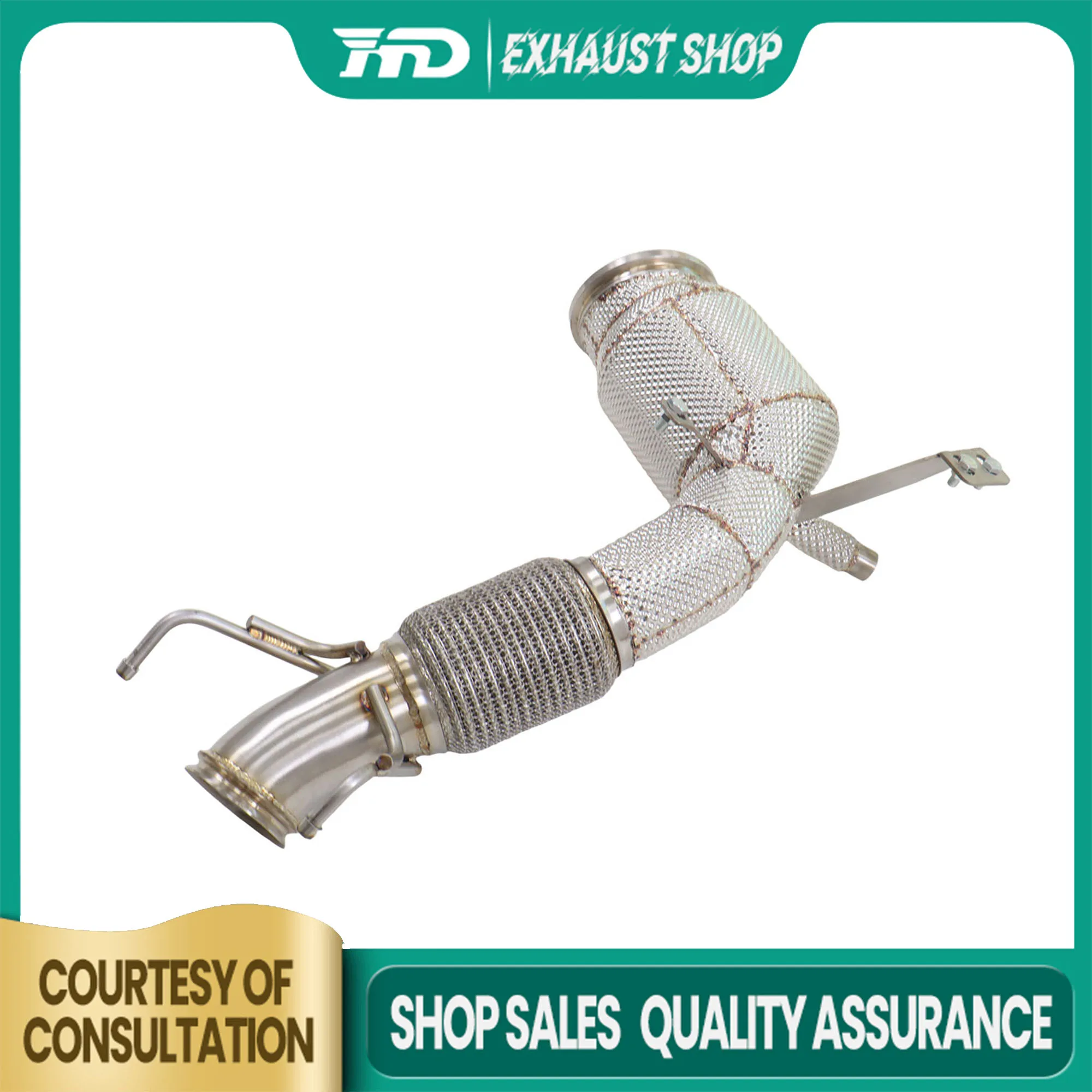 

High Quality Downpipe For BMW M135i F40 2.0T Stainless Steel Exhaust System High Flow Performance Heat Shield HMD