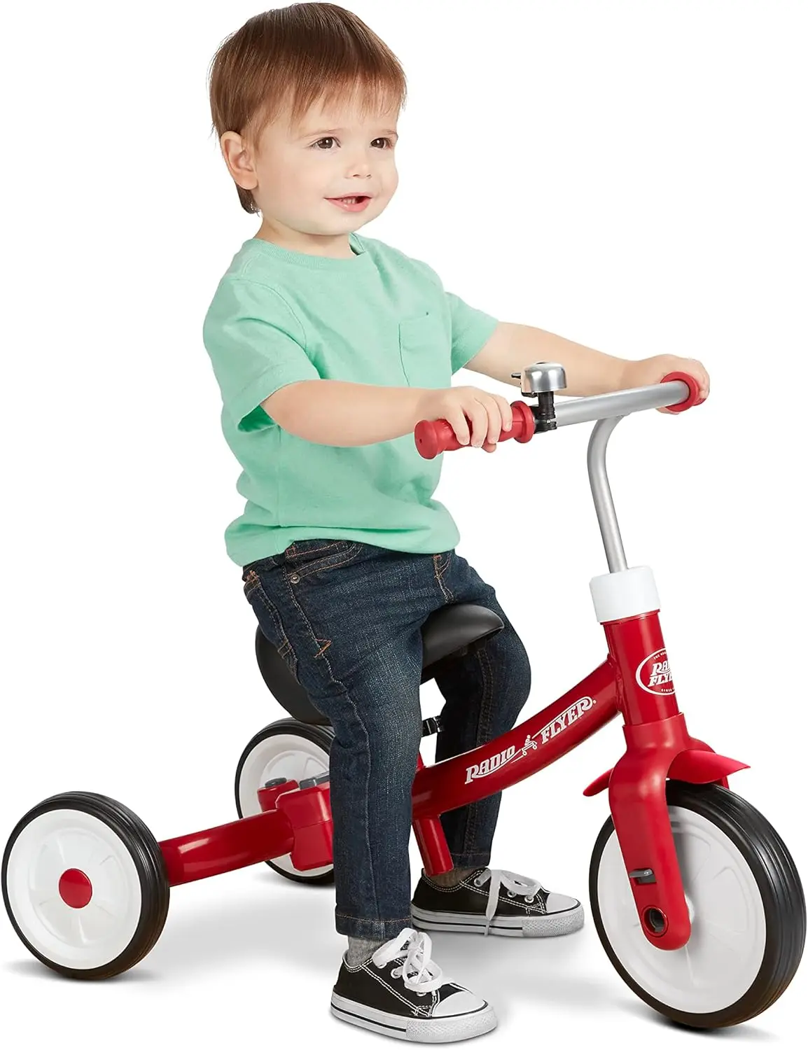 

3-in-1 Ride-On Trike for Ages 1-3, Tool-Free Transformation, Adjustable Seat, Steel Frame Toddler Tricycle