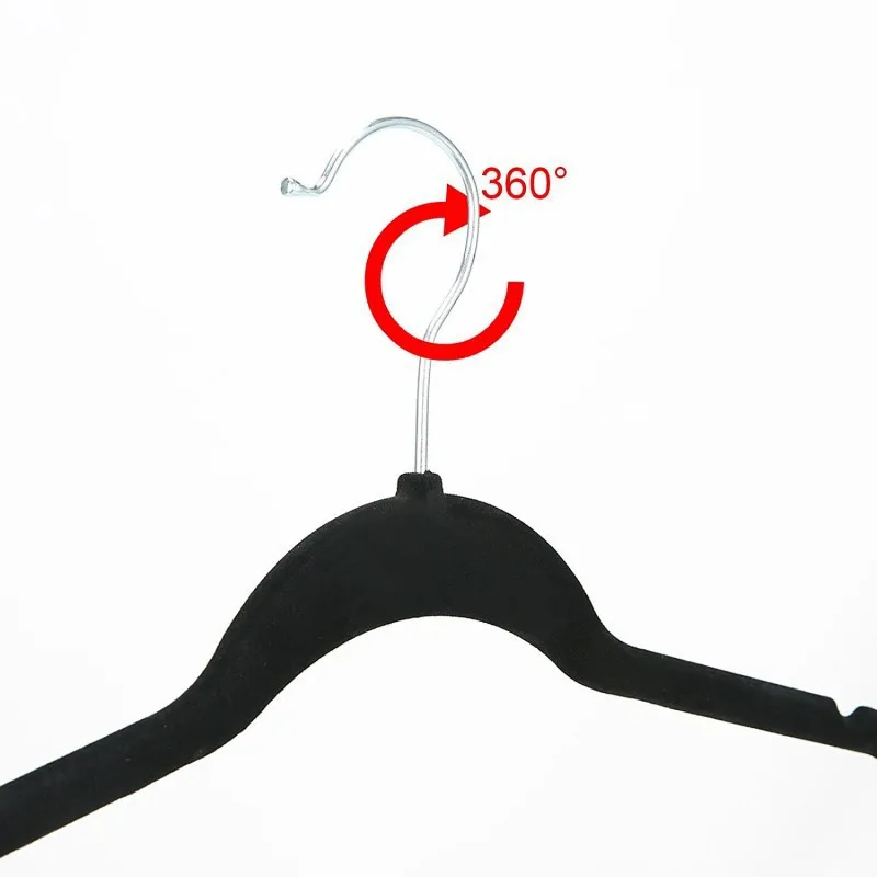 

Traceless clothes rack non-slip flocking plastic transparent storage and finishing rack