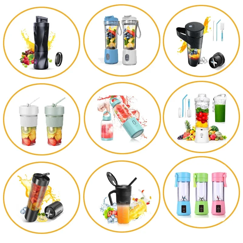 360W Rechargeable Juicer Blender Portable Blender Electric Smoothies Juicer Cup and Manual Protein Shaker