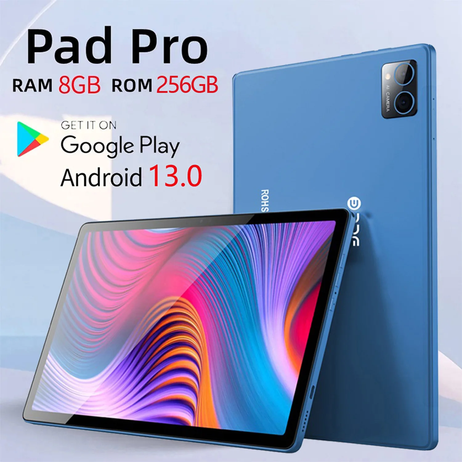 New 10.1 Inch Global Tablets Octa Core 2000x12000 HD Display 8GB RAM 256GB ROM 5G Dual SIM WiFi AI Speed-up Tablet PC 8000mAh