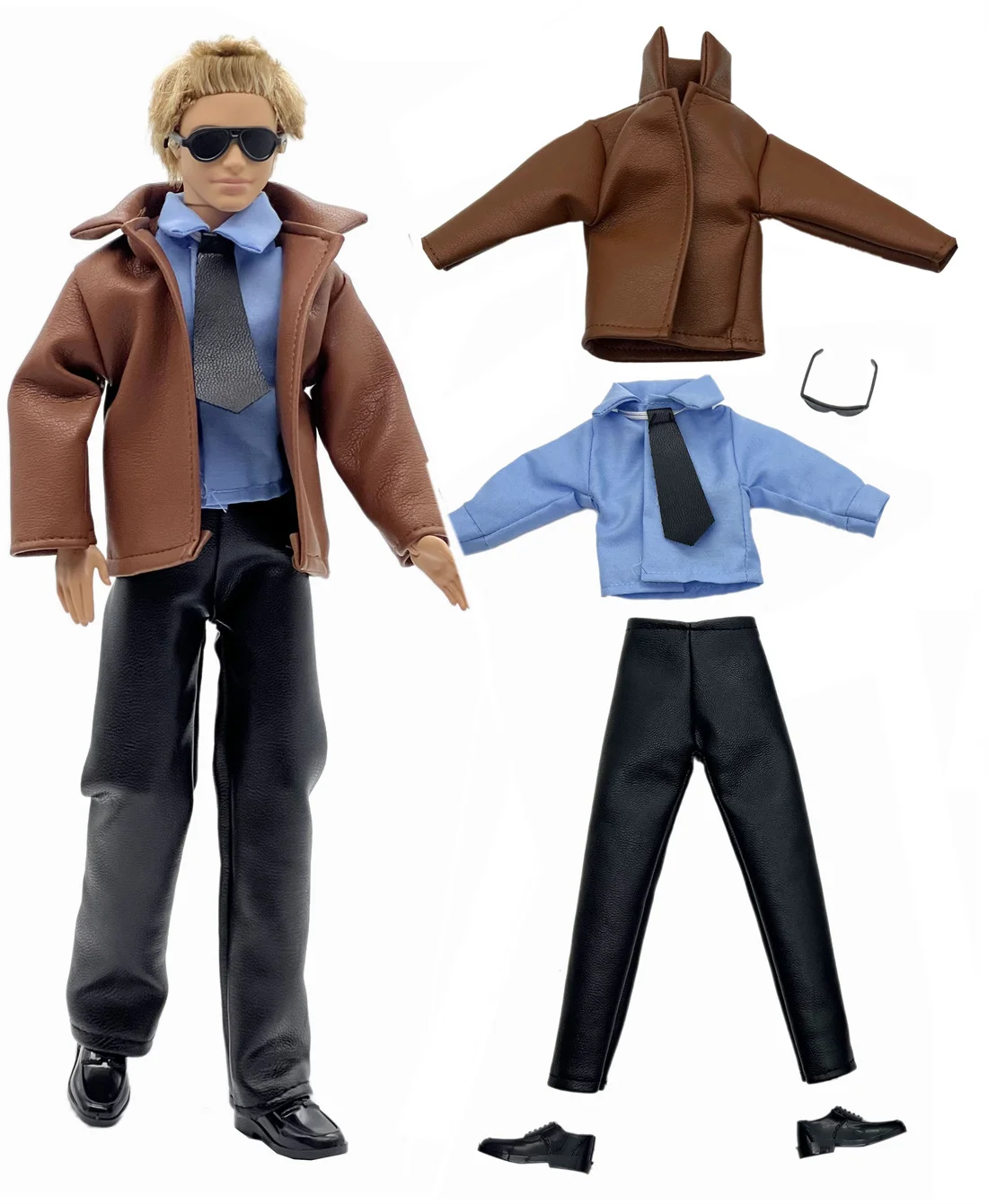 1 Set Ken Cloth Handmade Handsome Doll Accessories Casual Wear Suit for 30cm 12inch Ken Doll Kids GiftA1