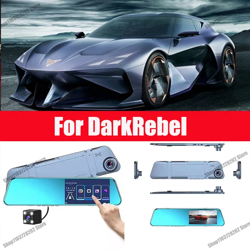 

For DarkRebel Camera Car Touch Screen Video Recorder Rearview mirror Dash Cam Front and Rear Camera Mirror DVR