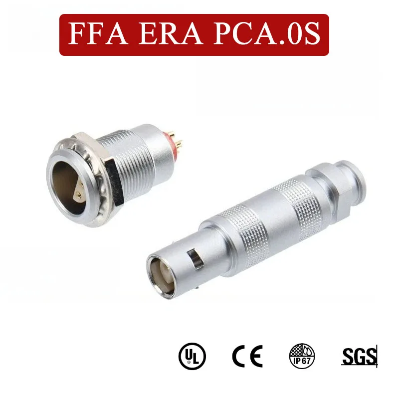 FTA 0S 2 3 4 5 6 7 8 9 Pin Half Moon Coaxial Metal Connector FFA ERA PCA.0S Push Pull Self Locking Plug Floating Socket IP50