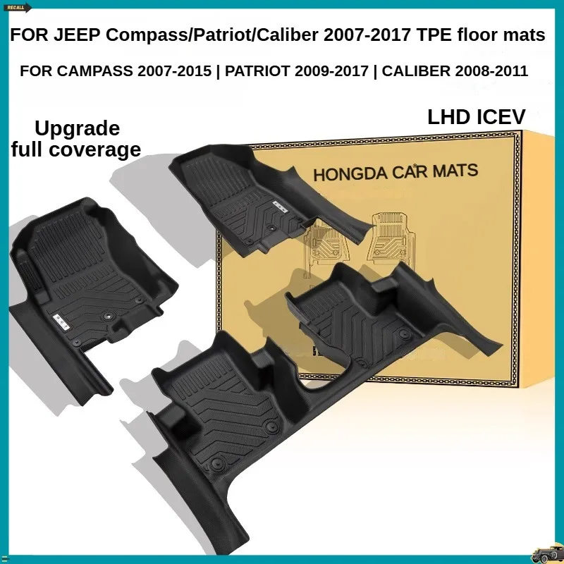 

Коврики TPE для JEEP Compass/Patriot/Dodge Caliber 2007-2017 с левым рулем, водонепроницаемые, противоскользящие, на заказ, всепогодное покрытие с полным покрытием