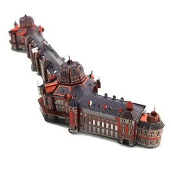 Colorful Tokyo Railway Station 3D Metal Puzzle DIY Handmade Architectural Landscape Assembly Model Jigsaw Puzzle Toys for Kids
