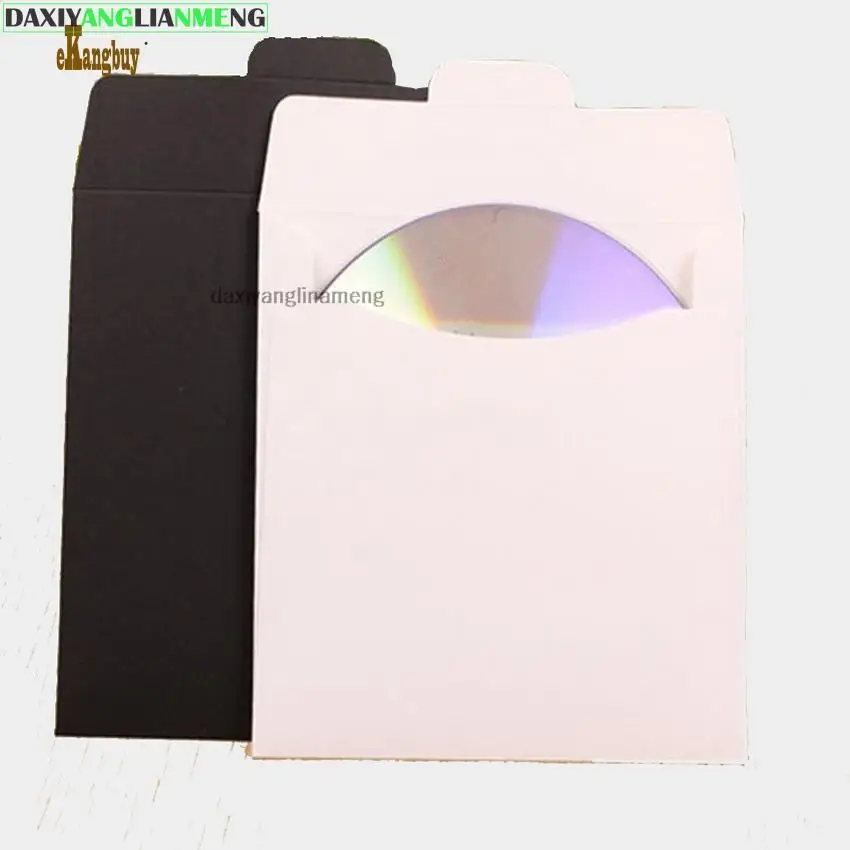 Square 12.5cm High Quality Disc Sleeve 250gsm Kraft DVD Paper Bag Cover Packaging Envelopes Pack Boxes Wedding Party Favor