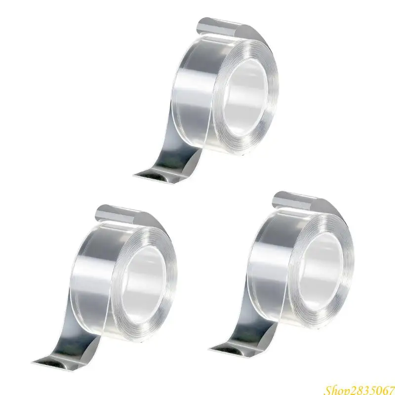 

3Pcs Removable Strong Adhesive Strips Clear Double Sided Adhesive Tape 831F