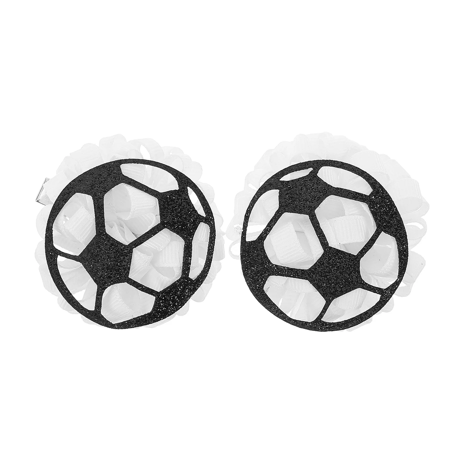 

2 шт., футбольные заколки для волос, мягкие тканевые заколки в форме футбольного мяча, спортивные заколки для волос для девочек, повседневная одежда, футбольные заколки