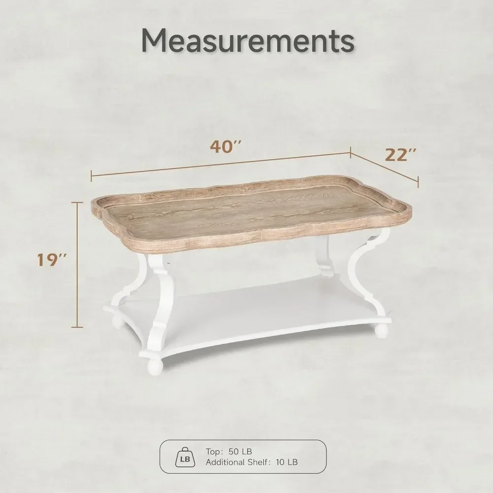 Table basse en escalier naturel, table de canapé pour la famille, la salle à manger ou le salon, les petits espaces, finition décroissante à la main, tables basses