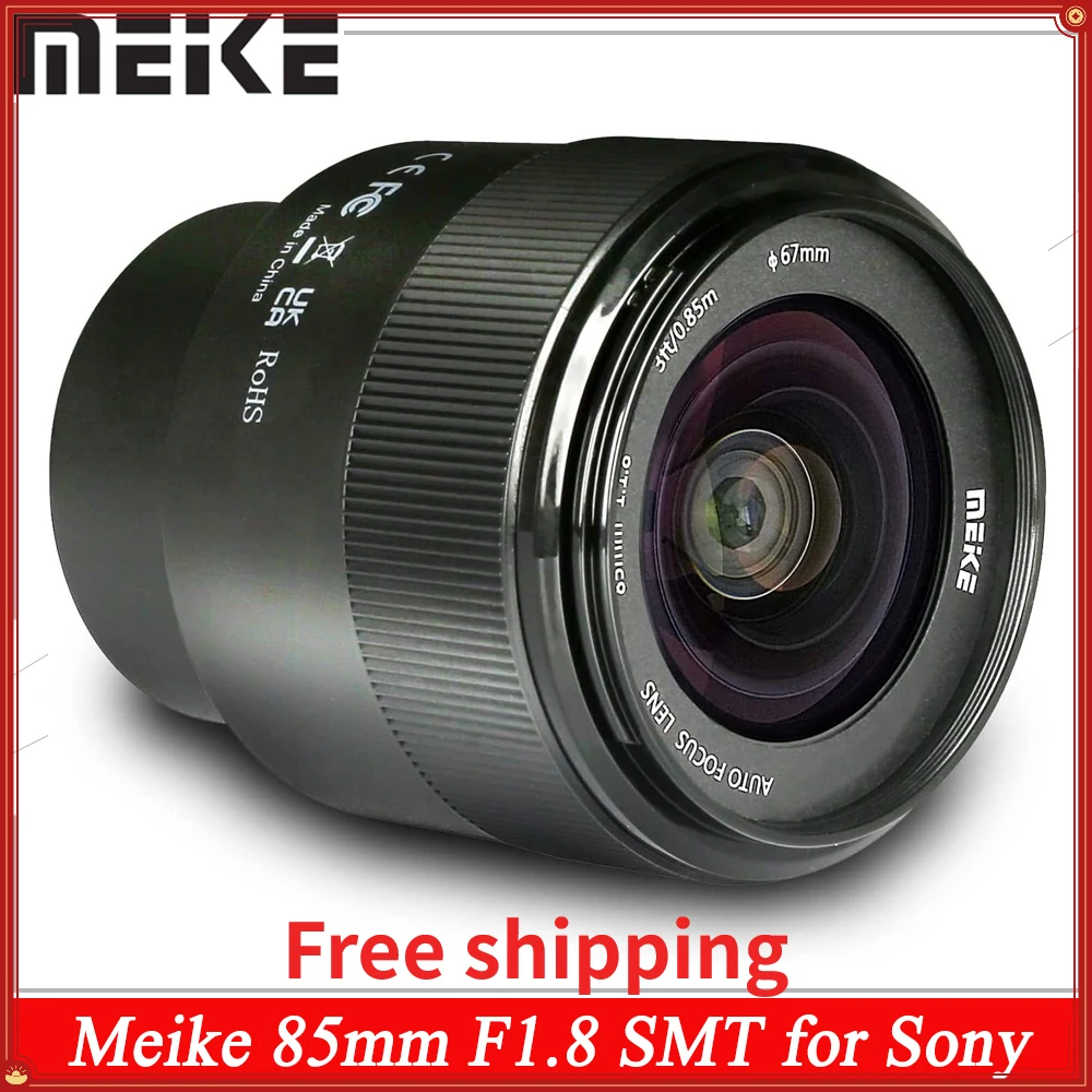 

Meike 85mm F1.8 STM Lens Auto Focus Full Frame Portrait Lense for Sony E-Mount Cameras A7 A7R A74 A7R4 A7C A7III A7RII A7RIII