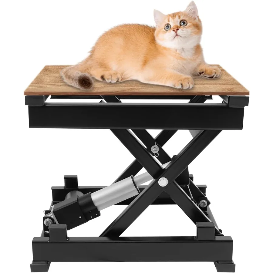 

130 Lbs Electric Scissor Lift Table for Industrial and Warehouse Use Height Adjustable from 7.17 to 16.14 Inches with Hydraulic