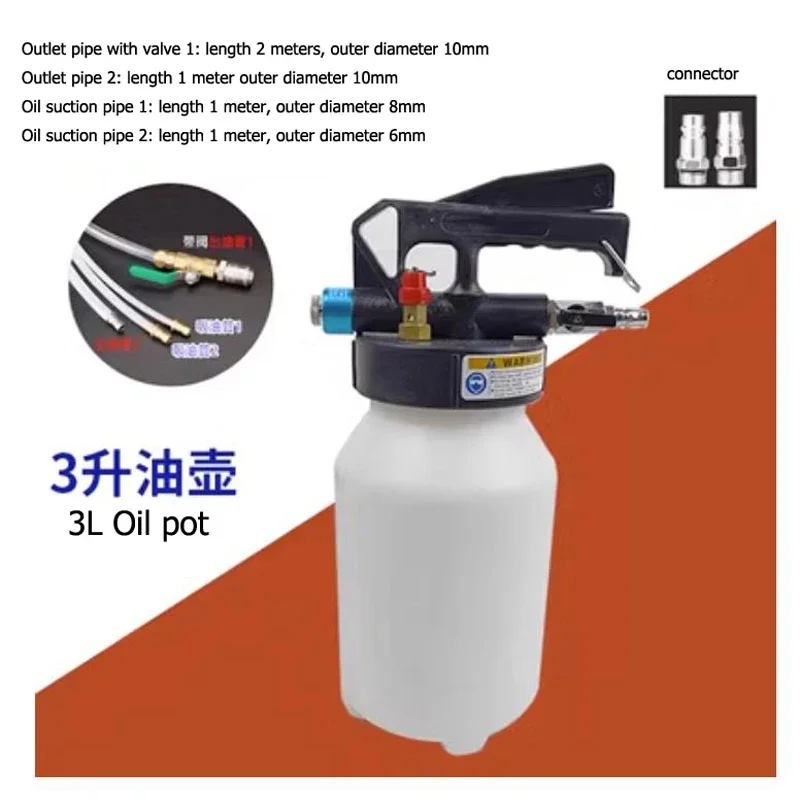 3L/6L/10L Manual Transmission Oil Filling System Hand Pump OR Pneumatic Automatic Gearbox Oil Fluid Pump Tool with Adapters