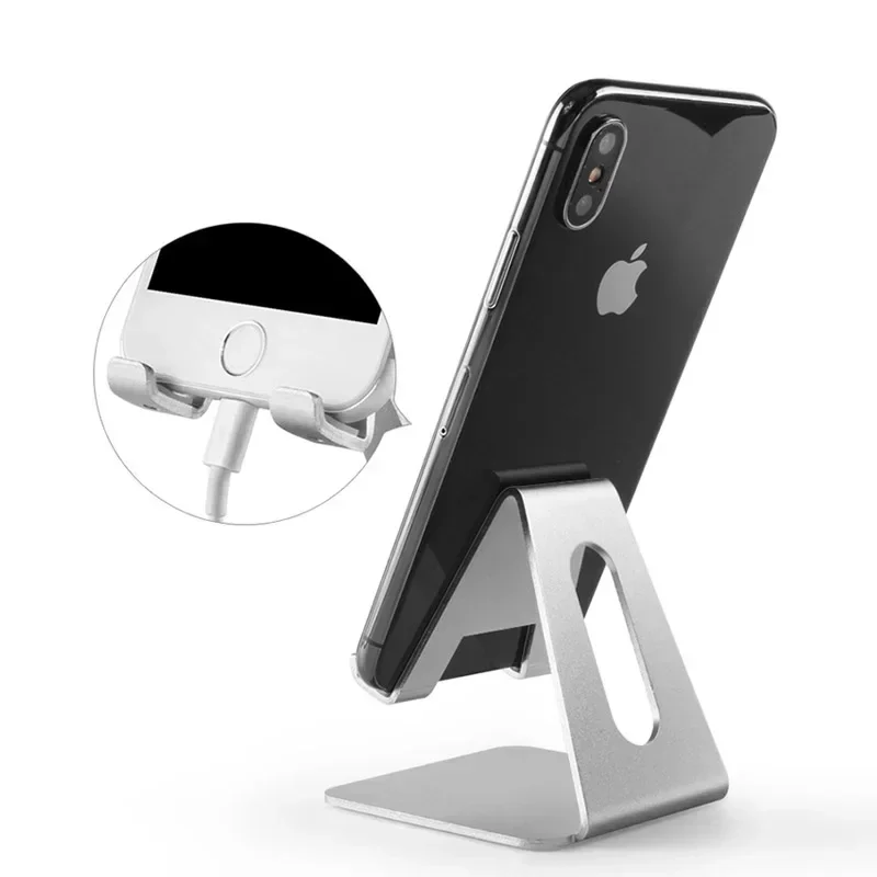 Desk Mobile Phone Holder Metal Cell Phone Holder for IPhone X XS MAX 8 7 6 12 Phone Stand Desk for Samsung S20 Xiaomi Huawei