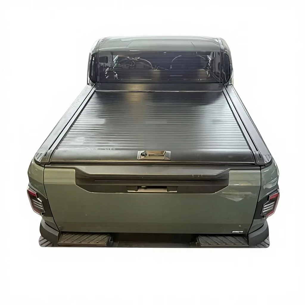 

Truck Tonneau Cover Kgm Musso Ev Aluminum Alloy Retractable Waterproof Locking Ram Silverado