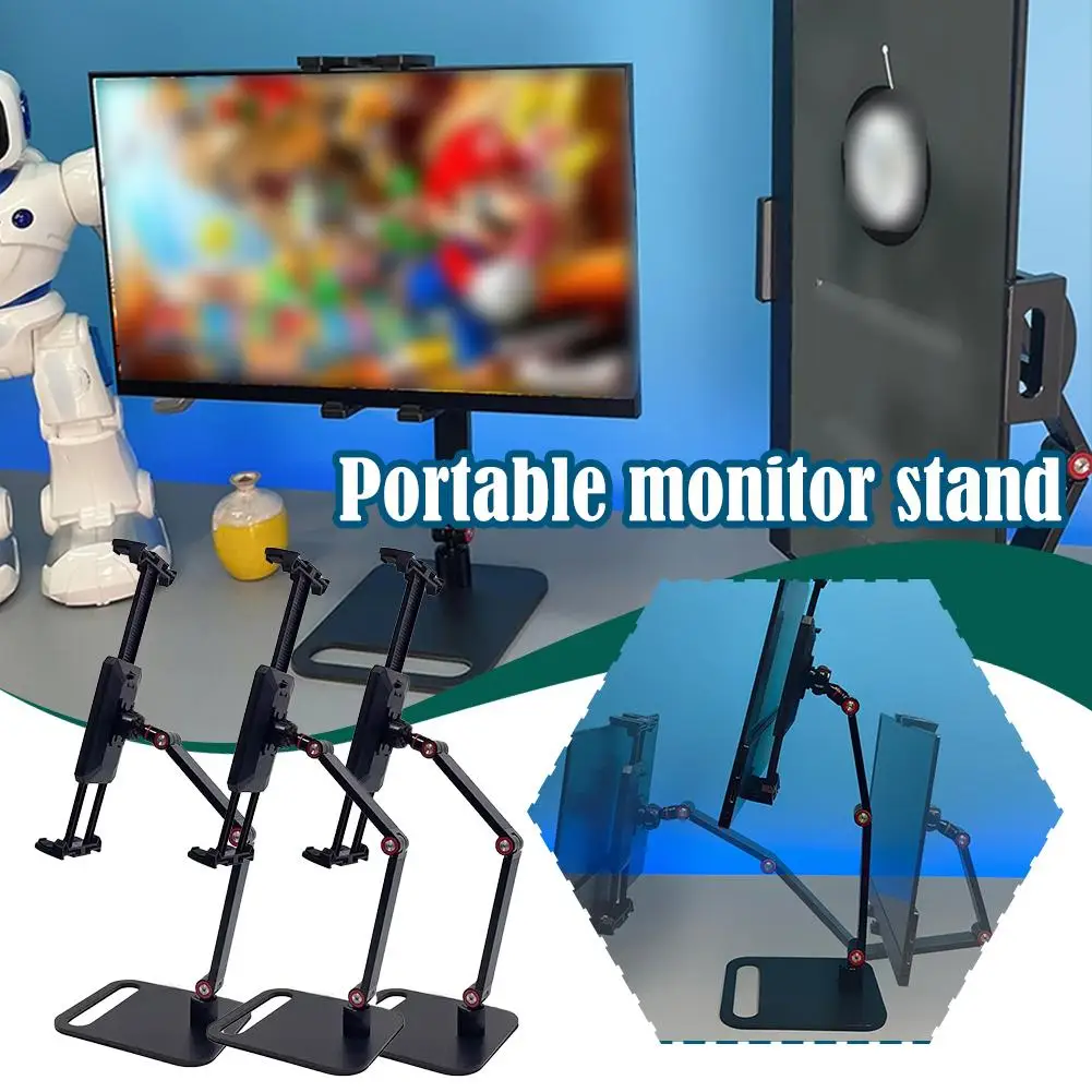 Portable Monitor VESA Stand For 18.5 Inch Adjustable 360° Swivel Bracket Tablet Holder Compatiblewith Tablet Desktop Clamp